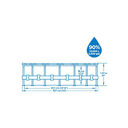 Acheter Piscine Hors-sol Tubulaire Bestway Steel Pro Max 427x107 cm Épurateur à Cartouche de 3 028 L/H Bâche et Échelle