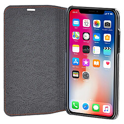 Avis Étui iPhone X / XS Housse folio ultra-fine à effet grainé orange - Façonnable