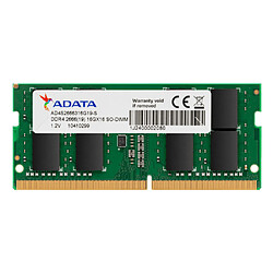 ADATA AD4S266616G19-RGN Mémoire PC 16Go DDR4 2666MHz CL19 260-pin UDIMM Vert