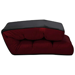 vidaXL Chaise pliable de sol Rouge bordeaux Similicuir pas cher