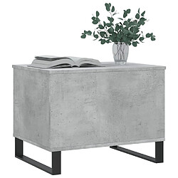 Avis vidaXL Table basse Gris béton 60x44,5x45 cm Bois d'ingénierie