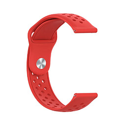 Avis Bracelet en silicone Trous respirants de 22 mm rouge pour votre POLAR Vantage M