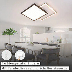 NETTLIFE Plafonnier LED 46W Salon Noir Lampe de Cuisine Moderne à Intensité Variable avec Design Ciel Étoilé pour Chambre Étude Hôtel Bureau pas cher