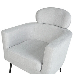 Beliani Fauteuil SOBY Tissu Gris clair pas cher