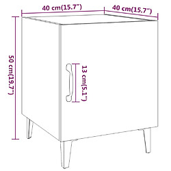 vidaXL Table de chevet Chêne fumé Bois d'ingénierie pas cher