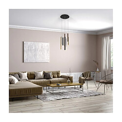 Luminaire Center Suspension Cala Blanc sable, noir sable, or/marron rouille