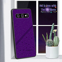 Coque en TPU + PU hybride violet pour votre Samsung Galaxy S10