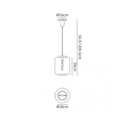 Luminaire Center Suspension Jarras Chrome poli 1 ampoule 56,5cm