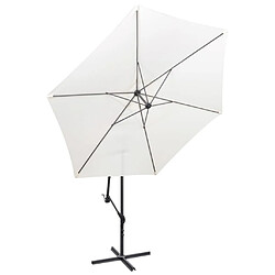 vidaXL Parasol de jardin en porte-à-faux 3 m blanc sable