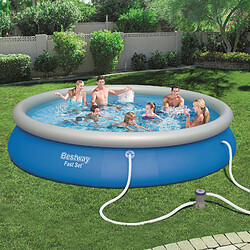 Piscine Hors-sol Autoportante Bestway Fast Set 457x84 cm Filtre à Cartouche de 2.006 litres/heure