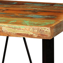 Avis vidaXL Table de bar Bois de récupération massif 60x60x107 cm