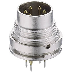 Lumberg DIN-Rundsteckverbinder Stecker, Einbau vertikal Polzahl: 5 argent SGR 50/6 1St.