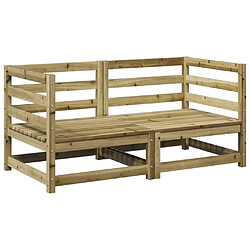 vidaXL Salon de jardin 2 pcs bois de pin imprégné