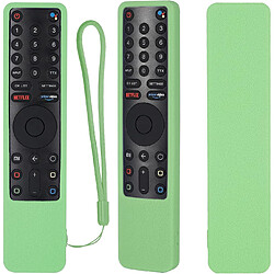 SANAG Protective Silicone Remote Case For Xiaomi Xmrm-010 Bluetooth Voice Remote Control, Shockproof, Washable And Skin-Friendly, Anti-Lost Remote Cover With Loop(Glow In Dark Green)