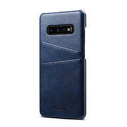 Wewoo Coque Souple Étui de protection Suteni Texture veau pour Galaxy S10 Plus avec fentes cartes Bleu