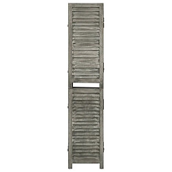 vidaXL Cloison de séparation 6 panneaux Gris 214x166 cm Bois solide