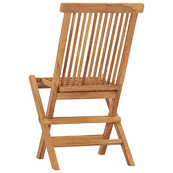 Maison Chic Lot de 4 Chaises de jardin,Fauteuil d'extérieur pliables Bois de teck massif -MN21369 pas cher