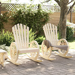 Avis Maison Chic Lot de 2 Chaises à bascule Adirondack bois de sapin massif -GKD46670