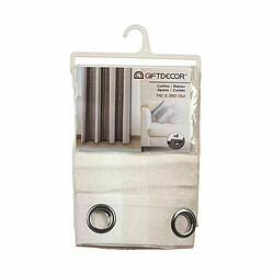 Gift Decor Rideau Rayures Beige Saumon 140 x 0,1 x 260 cm (6 Unités)