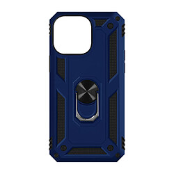 Avizar Coque pour iPhone 14 Pro Max Hybride Antichoc Bague Support Vidéo bleu nuit