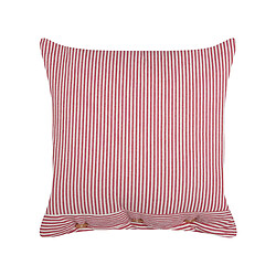 Beliani Coussin AALITA Coton 45 x 45 cm À rayure Rouge