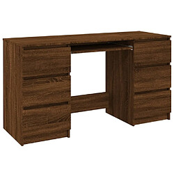 vidaXL Bureau Chêne marron 140x50x77 cm Bois d'ingénierie