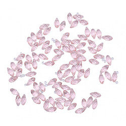 Avis 100x cristal perles à facettes en verre charme pendentifs percés bricolage artisanat rose