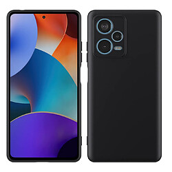 Htdmobiles Coque pour Xiaomi Redmi Note 12 Pro+ Plus 5G - housse etui silicone gel fine + verre trempe - NOIR