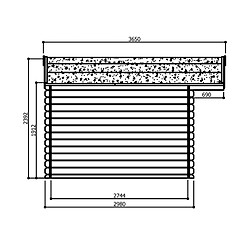 Acheter Solid Abri jardin bois Dole - Modèle imprégné - 11.56 m² - 3.88 x 2.98 x 2.39 m - 28 mm