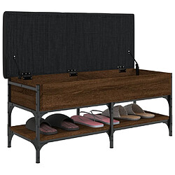 Acheter Maison Chic Banc à chaussures | Meuble de rangement à chaussures Meuble d'Entrée chêne marron 102x42x45 cm bois d'ingénierie -MN94881