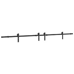 vidaXL Kit de quincaillerie de porte coulissante 213,5 cm acier noir