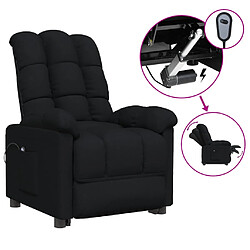 vidaXL Fauteuil inclinable électrique Noir Tissu