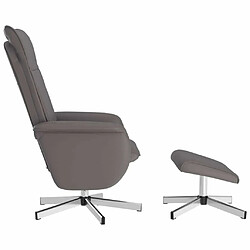 Acheter Maison Chic Fauteuil inclinable,Fauteuil luxe de relaxation avec repose-pied gris similicuir -MN97389