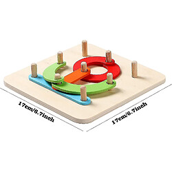 Universal Lettres en bois numérotées puzzles éducatifs empilement blocs jouets jouets