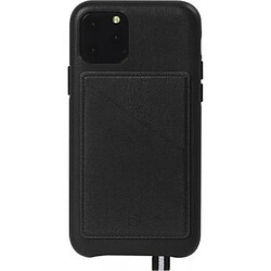 ARTEFAKT Coque pour iPhone 11 Pro Elysée en Cuir avec porte-carte magnétique amovible Noir