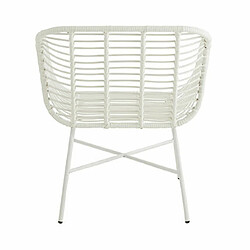 Avis Mes Fauteuil 70x66x82 cm en rotin et fer blanc - YNOK