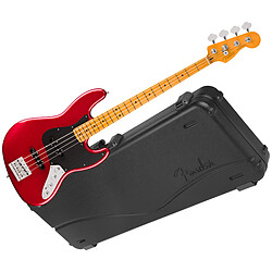 American Ultra II Jazz Bass MN Sinister Red + étui Fender 