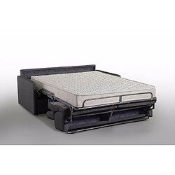 Inside 75 Canapé lit express ECLIPSE ELITE tweed graphite sommier lattes 140cm assises et matelas mémoire de forme