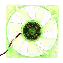 Wewoo Ventilateur de refroidissement vert 8025 4 broches DC 12V 0.18A ordinateur refroidisseur de cas de l'ordinateur avec la lumière de LED, taille: 80x80x25 mm