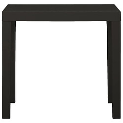 Maison Chic Table de jardin | Table d'extérieur Anthracite 79x65x72 cm Plastique -GKD70806