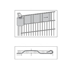 Acheter Toilinux Brise Vue Occultant Clôture en PVC 450 g/m² - 70 m x 19 cm - 70 clips de montage - Gris Anthracite