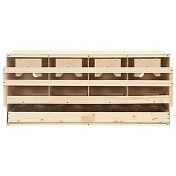 vidaXL Pondoir 4 compartiments 106x40x45 cm bois de pin massif