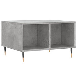 vidaXL Table basse Gris béton 60x50x36,5 cm Bois d'ingénierie