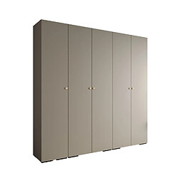 Abiks Meble Armoire Inova 2 À Portes Battantes 236,7/250/47 5 Portes (gris/d’oro)