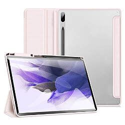 Etui en PU DUX DUCIS avec support rose clair pour votre Samsung Galaxy Tab S7 Plus/S8 Plus/S7 FE