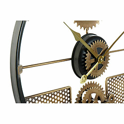 Horloge Murale DKD Home Decor 40 x 5,5 x 40 cm Argenté Noir Doré Fer Engrenage (2 Unités)