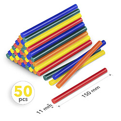 TROTEC Bâtonnets de colle multicolore (50 pces ø 11 mm)