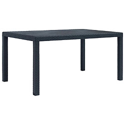 Maison Chic Table de jardin | Table d'extérieur Anthracite 150x90x72 cm Plastique Aspect rotin -GKD45543