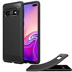 Xeptio Samsung Galaxy S10E (S10 Lite) coque tpu brossée carbone noire