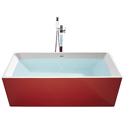 Beliani Baignoire îlot rouge 170 x 81 cm RIOS